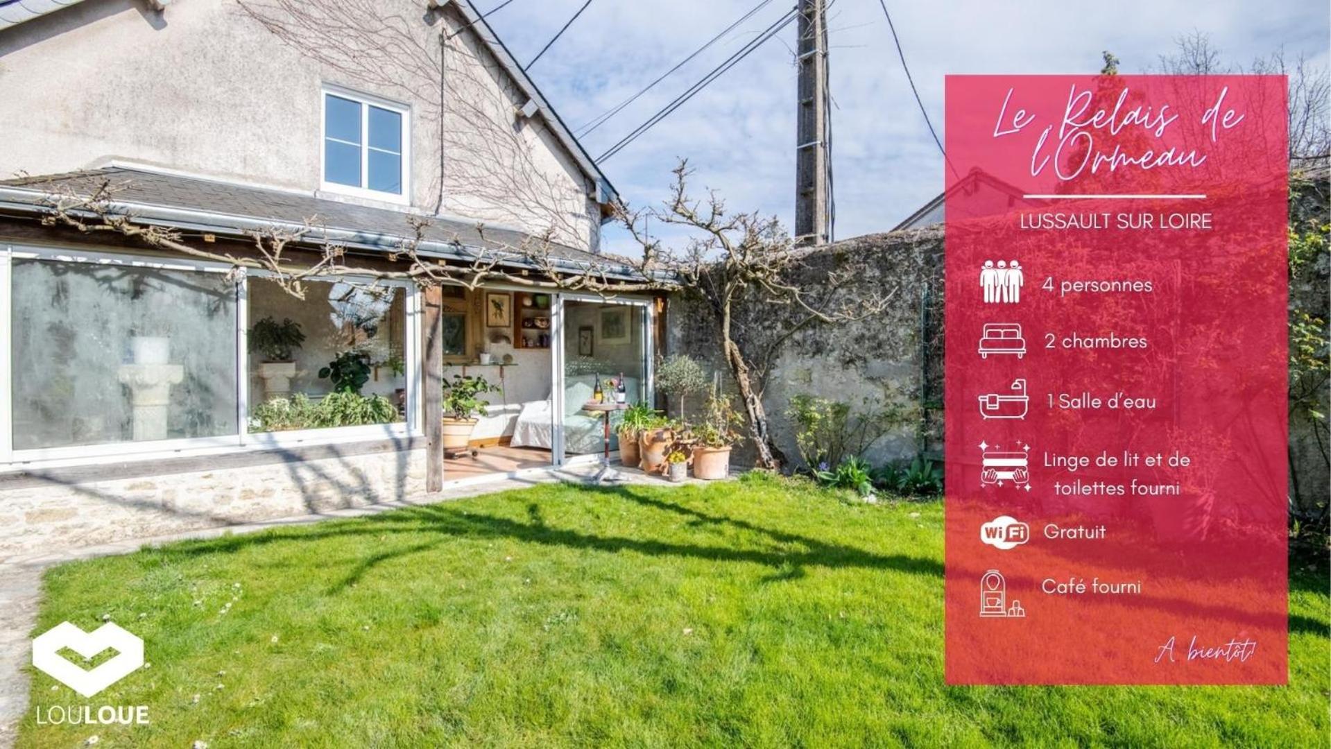 Le Relais De L'Ormeau - Charmant Gite Pour 4 Pers. Lussault-sur-Loire Екстер'єр фото